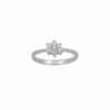 Bague argent fleur
