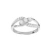 BAGUE ARGENT RHODIÉ OXYDES BLANCS SERTIS