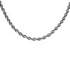 COLLIER CHAINE VRILLEE 4MM PATINEE ET BRILLANTE 40CM ARGENT