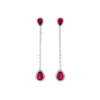 boucle d'oreilles tige argent rhodié 925, oxydes de zirconium