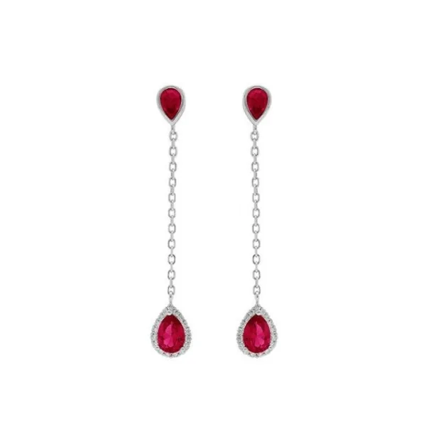 boucle d'oreilles tige argent rhodié 925, oxydes de zirconium