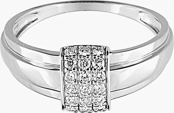 197386-z1 bague solitaire or gris 375 oxydes de zirconium