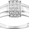 197386.z1 bague solitaire or gris 375 oxydes de zirconium