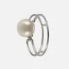 B216559 bague or gris 375, perle d'eau douce / diamants