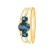 bague or 375 topazes bleues