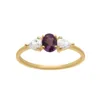 bague or jaune 375 améthyste