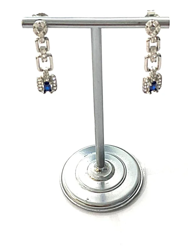 boucle d'oreilles tige argent rhodié 925/ oxydes de zirconium