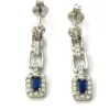 boucle d'oreilles tige argent rhodié 925/ oxydes de zirconium