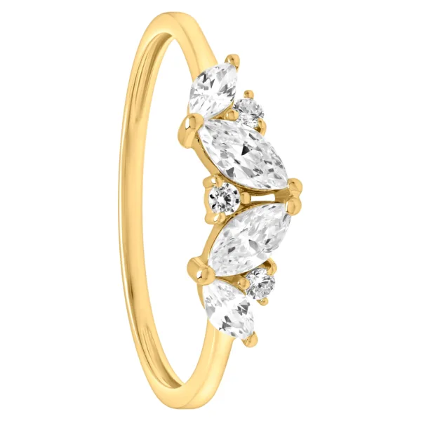 a83424-3 BAGUE OR JAUNE 375 OXYDES DE ZIRCONIUM