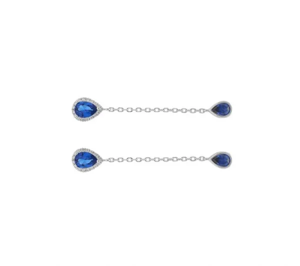 boucle d'oreilles argent rhodié 925, oxydes de zirconium