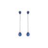 boucle d'oreilles argent rhodié 925, oxydes de zirconium