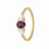 bague or jaune 375 améthyste