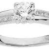 bague or gris 375 oxydes de zirconium