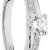 bague or gris 375 oxydes de zirconium