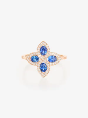 WKBG1143PGSA-1 Bague or rose 750, saphir/diamant
