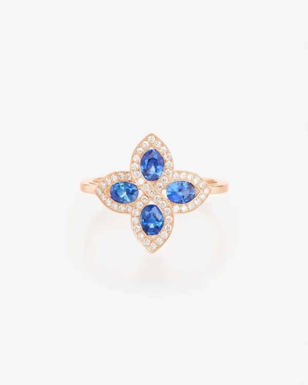 WKBG1143PGSA-1 Bague or rose 750, saphir/diamant