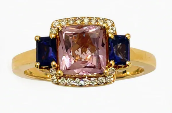 WhatsApp Image 2026-09-19 at 12.24.08 bague or rose 750, spinelle rose, saphir violet, diamant