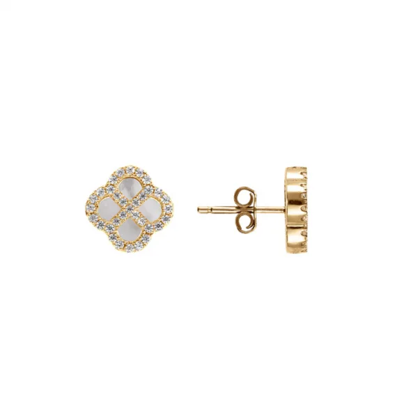 boucles d'oreilles argent doré