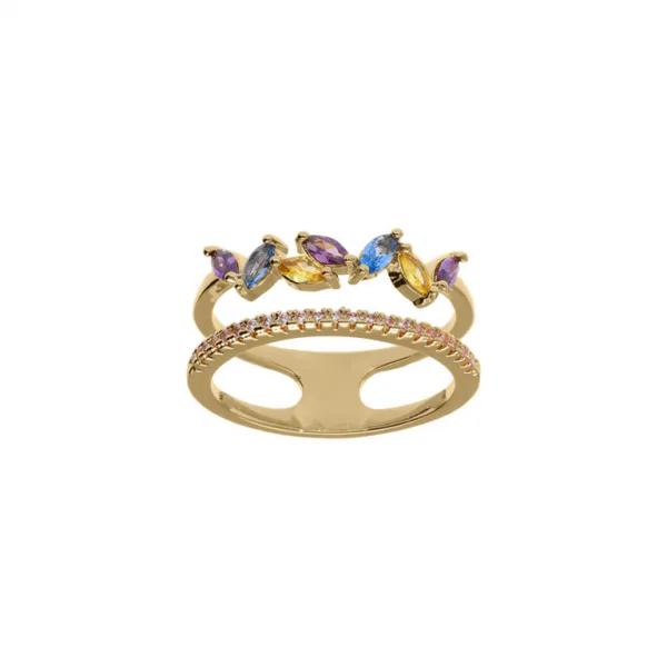 964739 (1) bague plaqué or