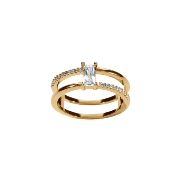 965066W (1) bague plaqué or