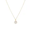 pendentif plaqué or fleur nacre véritable